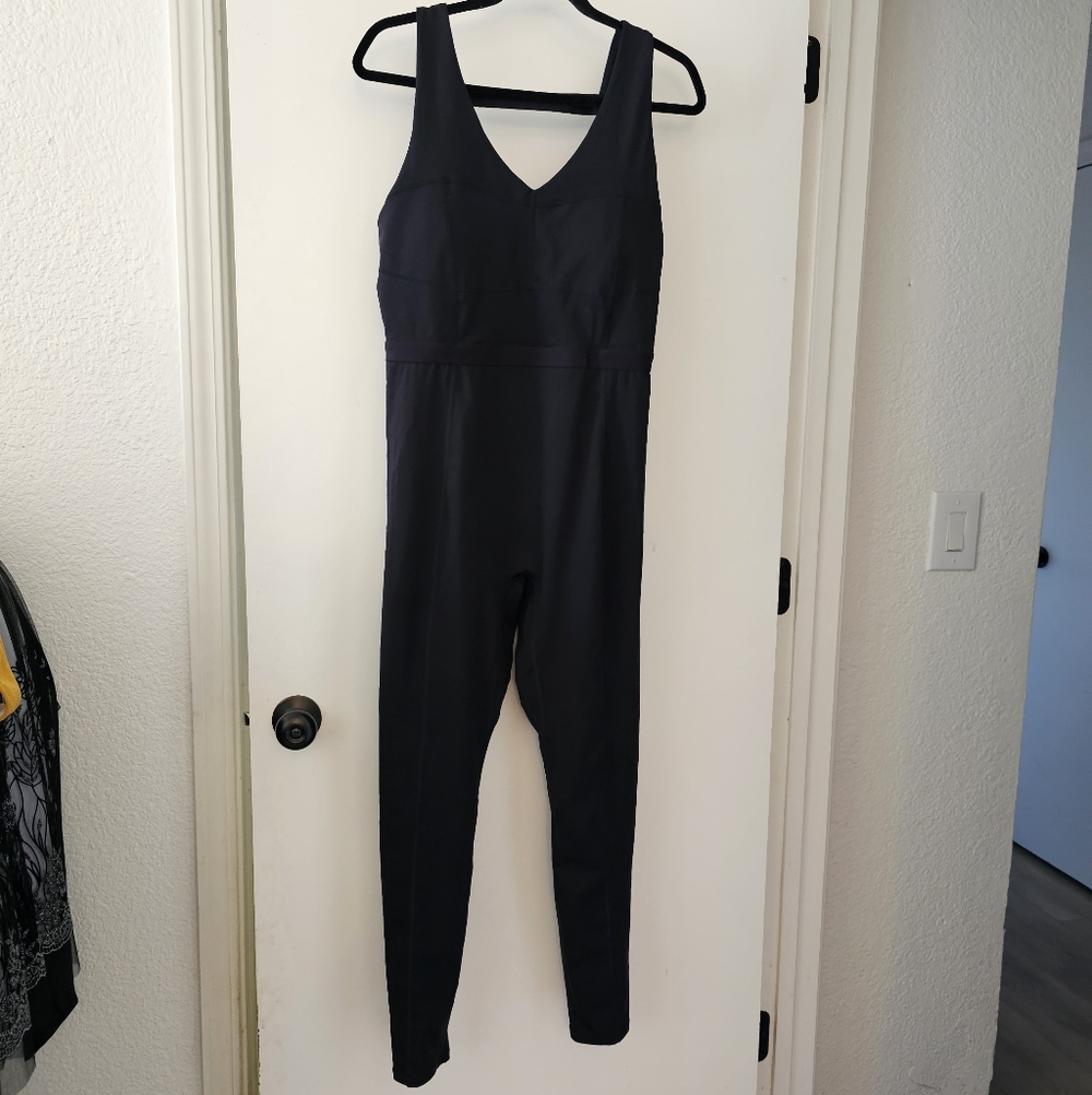 Fabletics Motion 365+ Black Jumpsuit Approx Size Medium